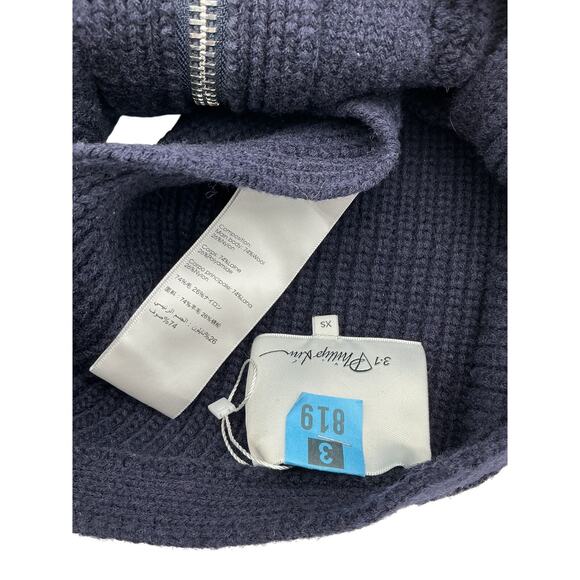 3.1 Phillip Lim Blue Wool Cable-Knit Halterneck Top Size XS - Picture 4 of 4